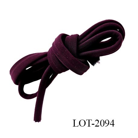 Lot de 10 m Cache armature et baleine élastique élasthanne mousse largeur 9 mm épaisseur 3 mm couleur prune superbe