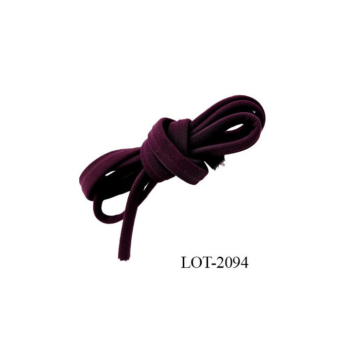 Lot de 10 m Cache armature et baleine élastique élasthanne mousse  largeur 9 mm épaisseur 3 mm couleur prune superbe