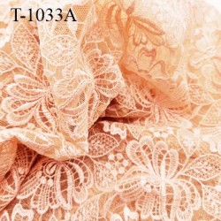 Tissu dentelle brodée couleur lie de vin sur tulle non extensible haut de gamme largeur 130 cm prix pour 10 cm de longueur