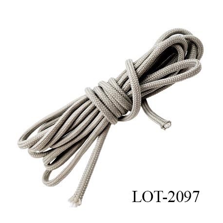 Cordon ou lacet 4 mm synthétique très très solide couleur noir et blanc diamètre 4 mm prix au mètre