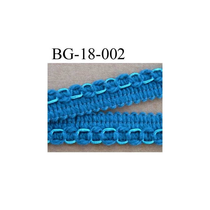 biais galon ruban couleur bleu tirant sur le turquoise largeur 18 mm vendu au mètre