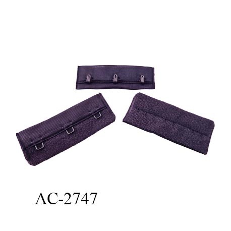 Agrafes 57 mm attache SG haut de gamme couleur Améthyste 1 rangée 3 crochets largeur 57 mm hauteur 24 mm