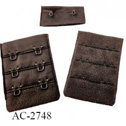 Agrafes 57 mm attache SG haut de gamme couleur Améthyste 1 rangée 3 crochets largeur 57 mm hauteur 24 mm
