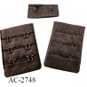 Agrafes 57 mm attache SG haut de gamme couleur Améthyste 1 rangée 3 crochets largeur 57 mm hauteur 24 mm