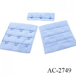 Agrafes 57 mm attache SG haut de gamme couleur Améthyste 1 rangée 3 crochets largeur 57 mm hauteur 24 mm