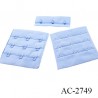 Agrafes 57 mm attache SG haut de gamme couleur Améthyste 1 rangée 3 crochets largeur 57 mm hauteur 24 mm
