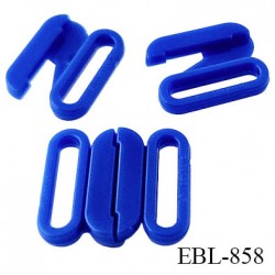 Boucle clip 25 mm attache réglette pvc spécial maillot de bain couleur bleu largeur du passage intérieur 25 mm