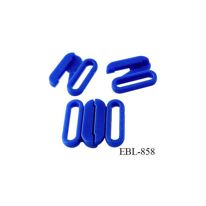 Boucle clip 25 mm attache réglette pvc spécial maillot de bain couleur bleu largeur du passage intérieur 25 mm