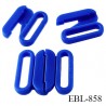 Boucle clip 25 mm attache réglette pvc spécial maillot de bain couleur bleu largeur du passage intérieur 25 mm