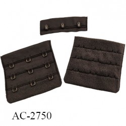 Agrafes 57 mm attache SG haut de gamme couleur marron 3 rangée 3 crochets largeur 57 mm hauteur 55 mm