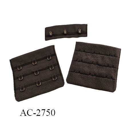 Agrafes 57 mm attache SG haut de gamme couleur marron 3 rangée 3 crochets largeur 57 mm hauteur 55 mm