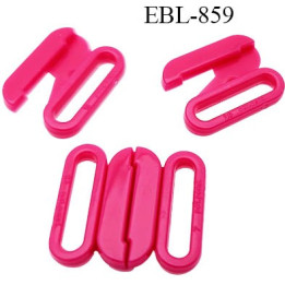 Boucle clip 12 mm attache réglette pvc spécial maillot de bain couleur fuchsia largeur du passage intérieur 12 mm