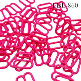 Boucle clip 12 mm attache réglette pvc spécial maillot de bain couleur fuchsia largeur du passage intérieur 12 mm