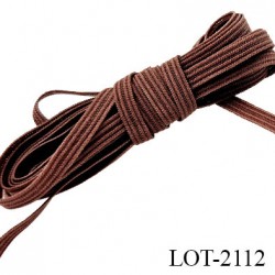 Lot de 10 m ou 50 m ou 100 m ou 200 m Elastique lingerie largeur 4 mm couleur marron souple forte élasticité allongement + 140%