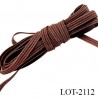 Lot de 10 m ou 50 m ou 100 m ou 200 m Elastique lingerie largeur 4 mm couleur marron souple forte élasticité allongement + 140%