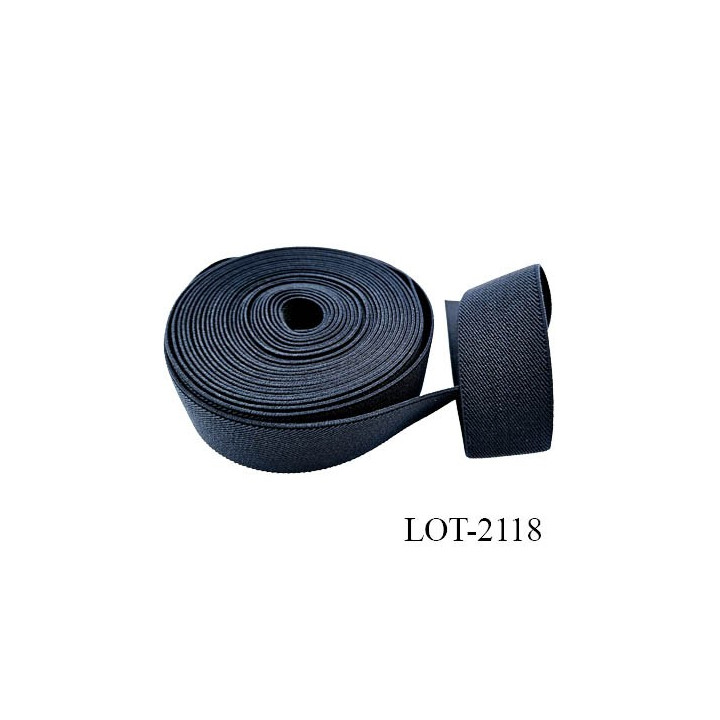 élastique 35 mm spécial lingerie, sport  caleçon ou bord côte fabriqué en France rouille bleu marine lurex cuivre prix au mètre