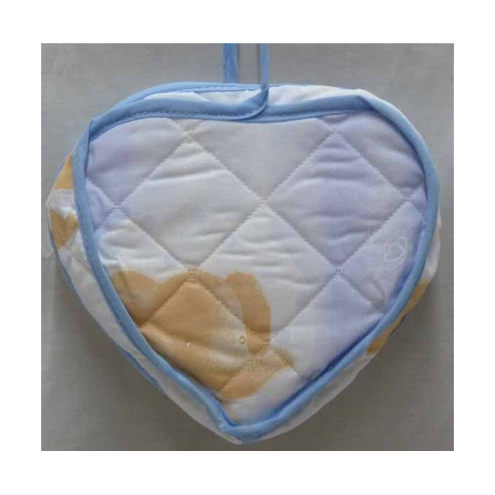pochette coeur à broder coton imprimé