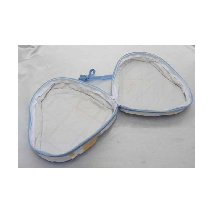 pochette coeur à broder coton imprimé