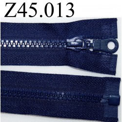 fermeture 45 cm bleu zip nylon