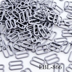 Boucle de réglage 12 mm réglette métal laqué bleu marine pour soutien gorge largeur intérieur 12 mm haut de gamme