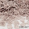 Crochet 11 mm de réglage bretelle soutien gorge en métal laqué rouge brillant largeur intérieur 11 mm largeur extérieur 15.5 mm