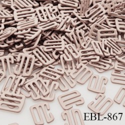 Crochet 11 mm de réglage bretelle soutien gorge en métal laqué rouge brillant largeur intérieur 11 mm largeur extérieur 15.5 mm