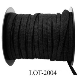 Cordon 6 mm ou lacet ou lacette en coton très très solide couleur noir fabriqué en Europe prix au mètre