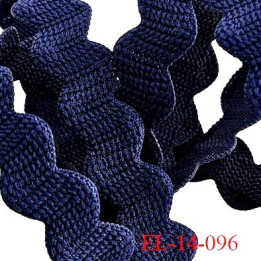 Elastique 14 mm lingerie haut de gamme couleur bleu marine bonne élasticité allongement +50% largeur 14 mm