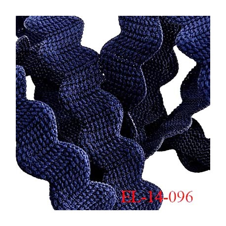 Elastique 14 mm lingerie haut de gamme couleur bleu marine bonne élasticité allongement +50% largeur 14 mm