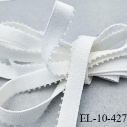 Elastique lingerie 10 mm picot prix de 10 à 100 mètres haut de gamme naturel largeur 10 mm élasticité +120% forte élasticité