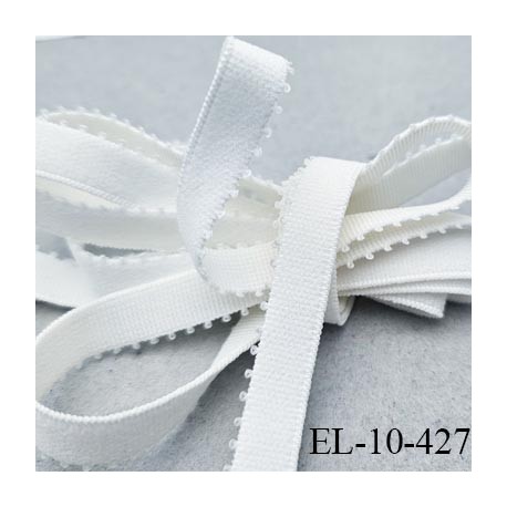 Elastique lingerie 10 mm picot haut de gamme couleur bleu nuit largeur 10 mm élasticité +160% prix au mètre