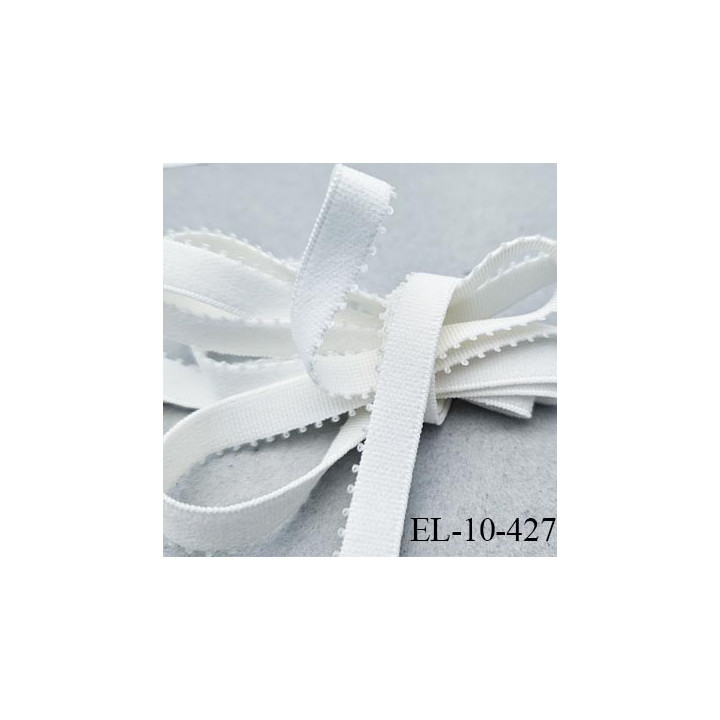 Elastique lingerie 10 mm picot prix de 10 à 100 mètres haut de gamme naturel largeur 10 mm élasticité +120% forte élasticité