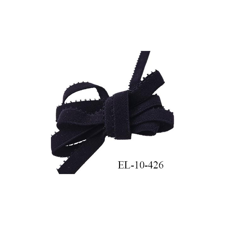 Elastique lingerie 10 mm picot prix de 10 à 100 mètres haut de gamme noir largeur 10 mm élasticité +120% forte élasticité