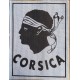 Canevas 30X40 drapeau CORSICA tête de maure dimension 30 centimètres par 40 centimètres 100 % coton