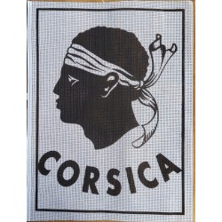 Canevas 30X40 drapeau CORSICA tête de maure dimension 30 centimètres par 40 centimètres 100 % coton