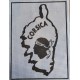 Canevas 30X40 drapeau CORSICA tête de maure + île dimension 30 centimètres par 40 centimètres 100 % coton