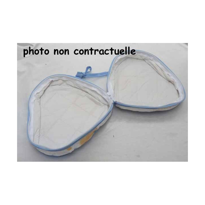 pochette coeur à broder coton imprimé