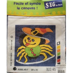 kit à broder HALLOWEEN SEG de Paris 20x20 cm facile et facile le canevas réf 9203