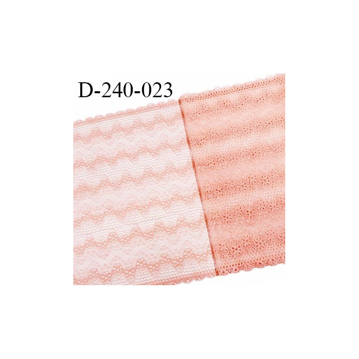 Tissu dentelle 23 cm extensible haut de gamme largeur 23 cm couleur rose tutu prix pour 1 mètre
