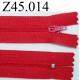 fermeture 45 cm rouge zip nylon