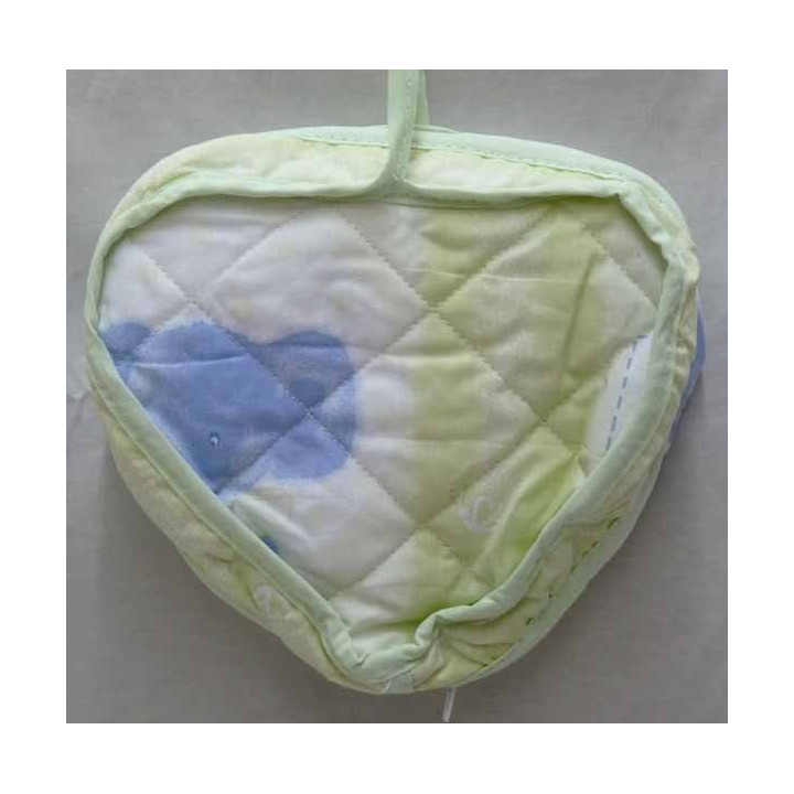 pochette coeur à broder coton imprimé