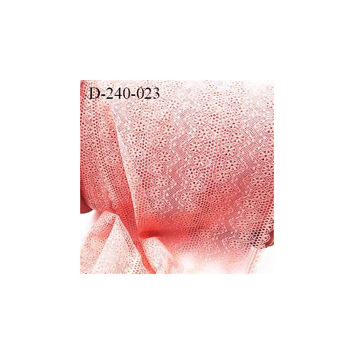Tissu dentelle 23 cm extensible haut de gamme largeur 23 cm couleur rose tutu prix pour 1 mètre
