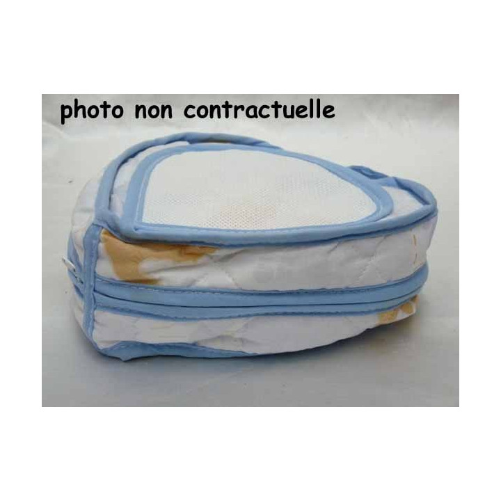 pochette coeur à broder coton imprimé