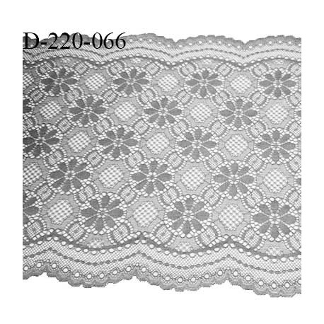 Dentelle 22 cm lycra extensible haut de gamme largeur 22 cm couleur rose prix pour 1 mètre