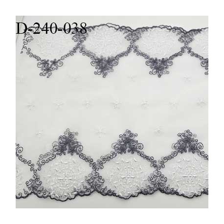 Dentelle magnifique 24 cm non extensible haut de gamme couleur gris prix pour 1 mètre beaucoup plus belle que sur la photo