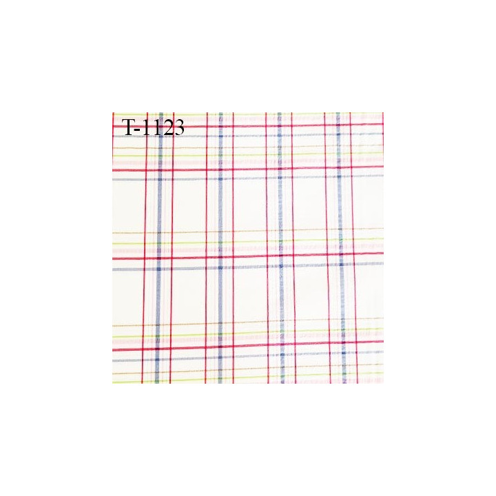 Tissu lycra élasthanne fin à carreaux très haut gamme 135 gr au m2 largeur 155 cm prix pour 10 cm