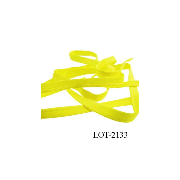 Le lot de 5 m à 100 m Elastique jaune fluo 10 mm spécial lingerie allongement + 100%