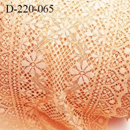 Dentelle 22 cm extensible couleur saumon très haut de gamme largeur 22 centimètres très belle prix au mètre