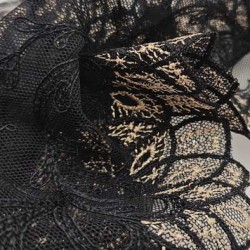 Dentelle 22 cm extensible couleur saumon très haut de gamme largeur 22 centimètres très belle prix au mètre