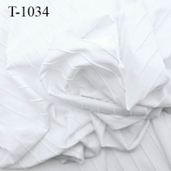 Tissu lycra cotelé liseret style bordure d'élastique passepoil couleur blanc haut de gamme L 120 cm prix pour 10 cm de long